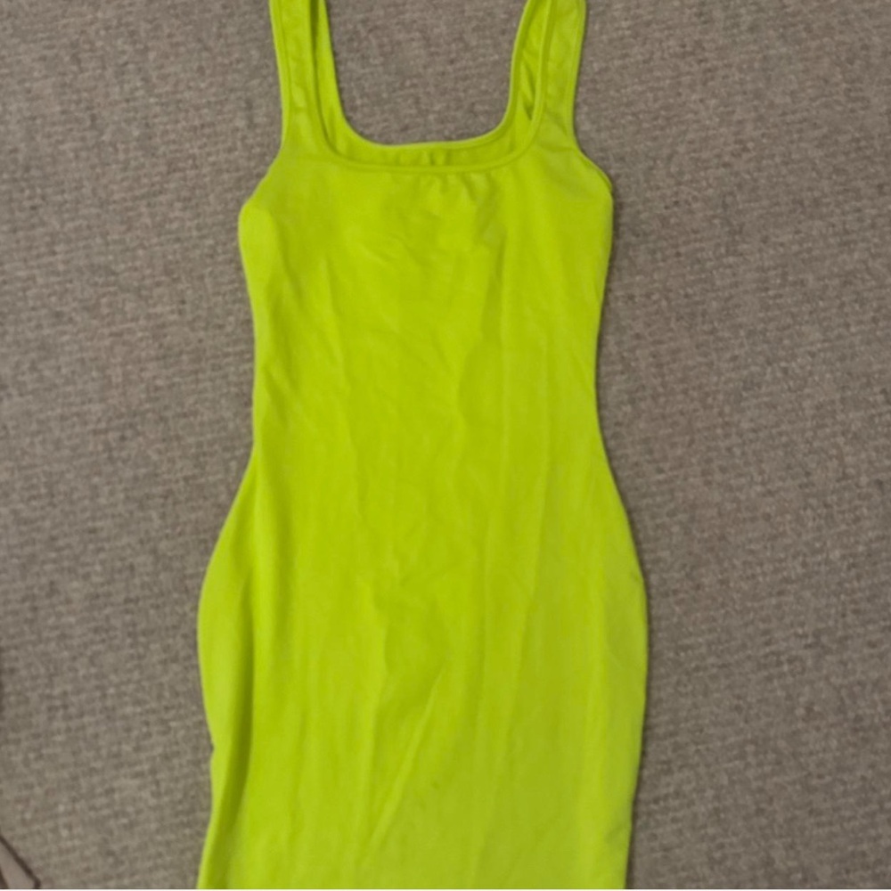 Vibrant Neon Green Bodycon Dress